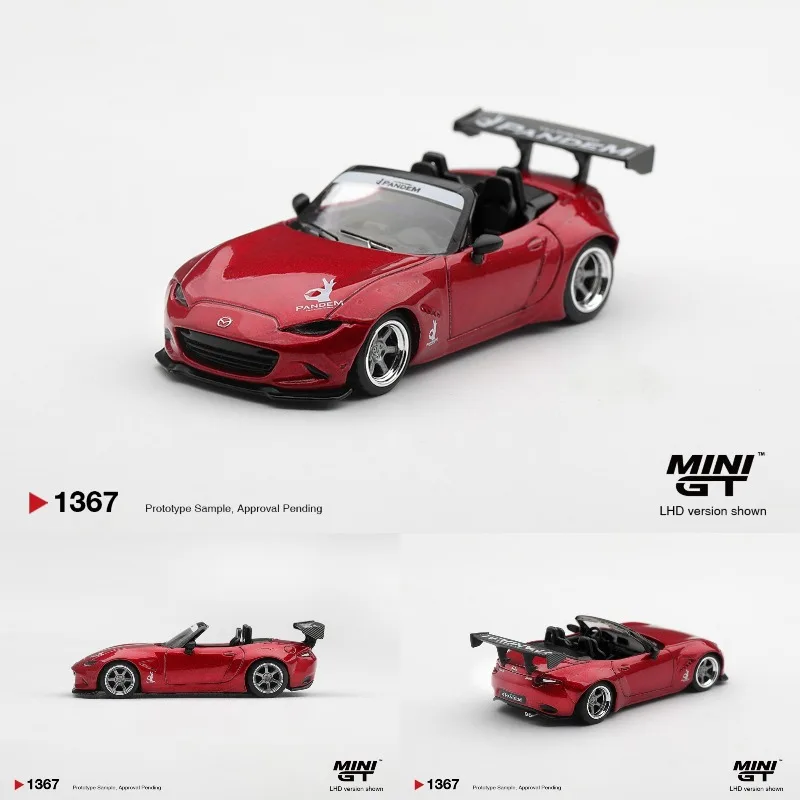 MINIGT 1:64 Mazda MX-5 ND Rocket Rabbit Wide Body Die Casting Alloy Car Model # 1367 Adult Collection Ornament