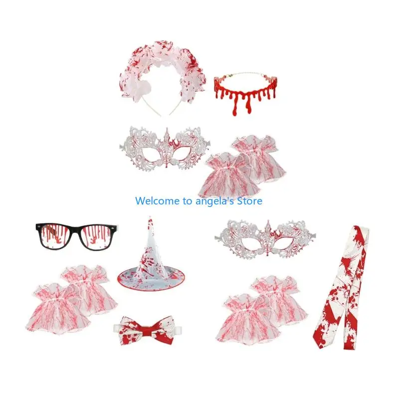 

X4YC Comfortable Terrifying Blood Accessories Halloween Skirt For Long Wear During Halloween Parties And Cosplay Event