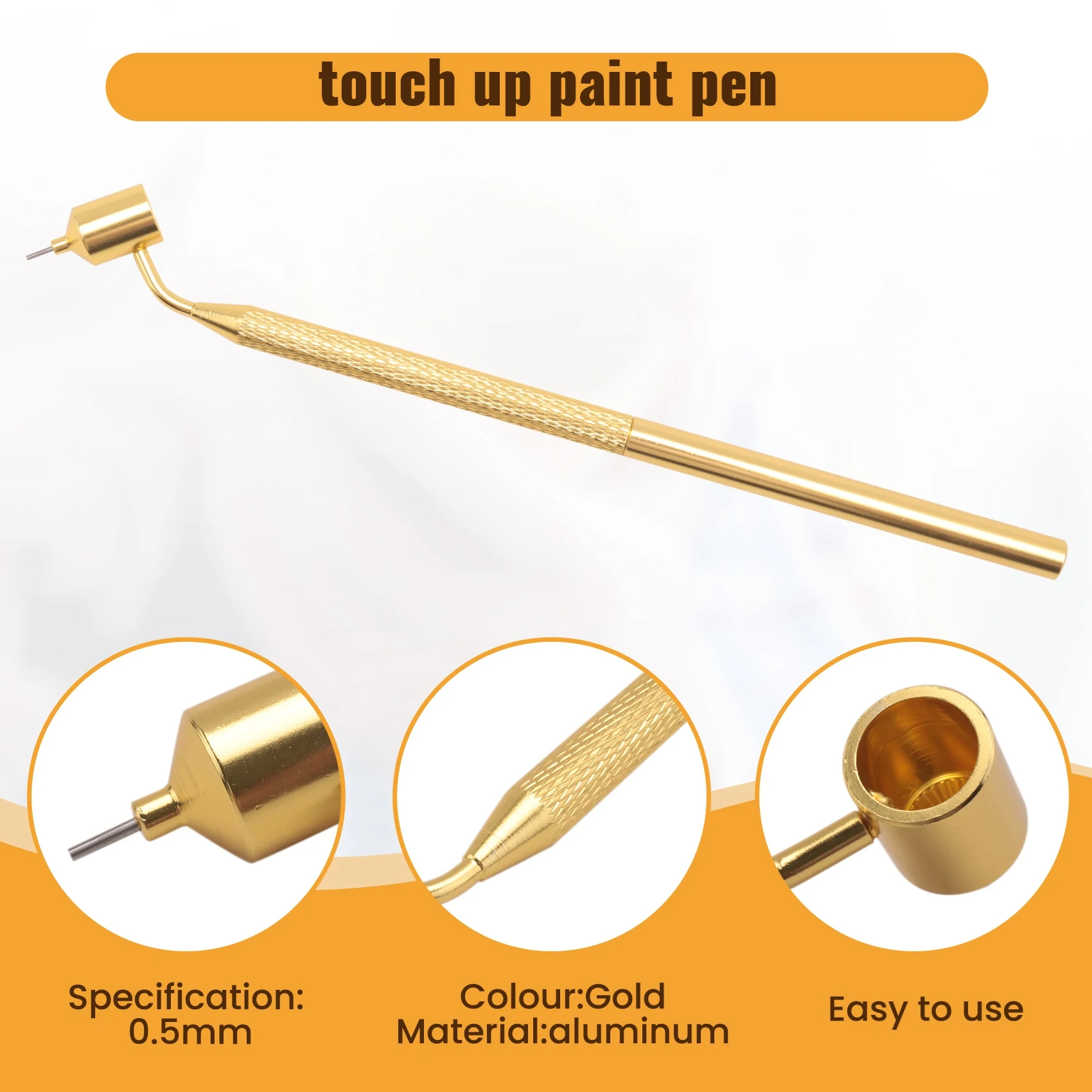 Fine Line Liquid Pen Paint Application Pen Angled Precision Marker Pen For Rock Scratch Car Scratch Repair