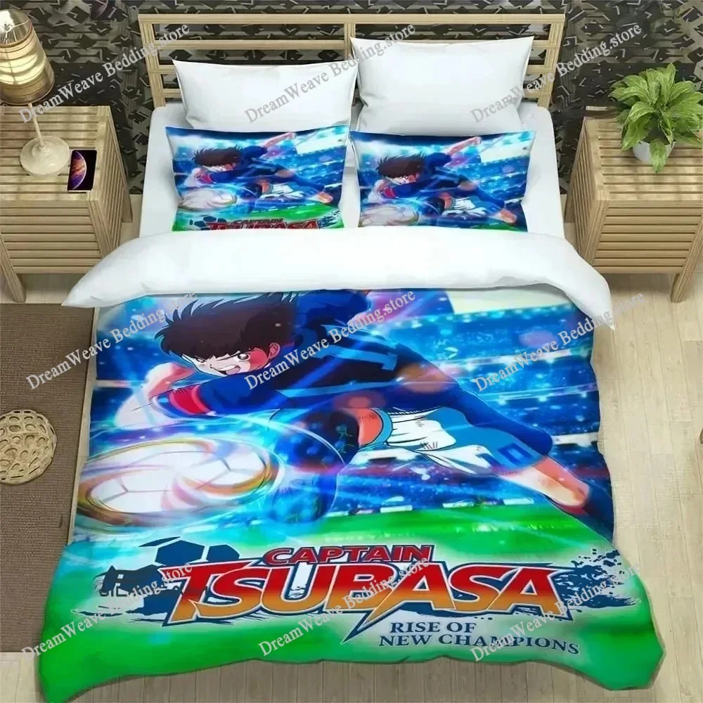 

New Anime C-CAPTAIN TSUBASA Bedding Sets Duvet Cover Set with Pillowcase Twin Full Queen King Bedclothes Bed Linen Home Textiles