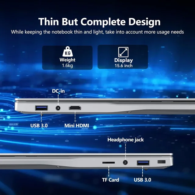 2026 Brand New Intel I9-9900 15.6 Inch Backlit Fingerprint Unlock Laptop Windows 11 Office Study Notebook Gaming Computer PC 6