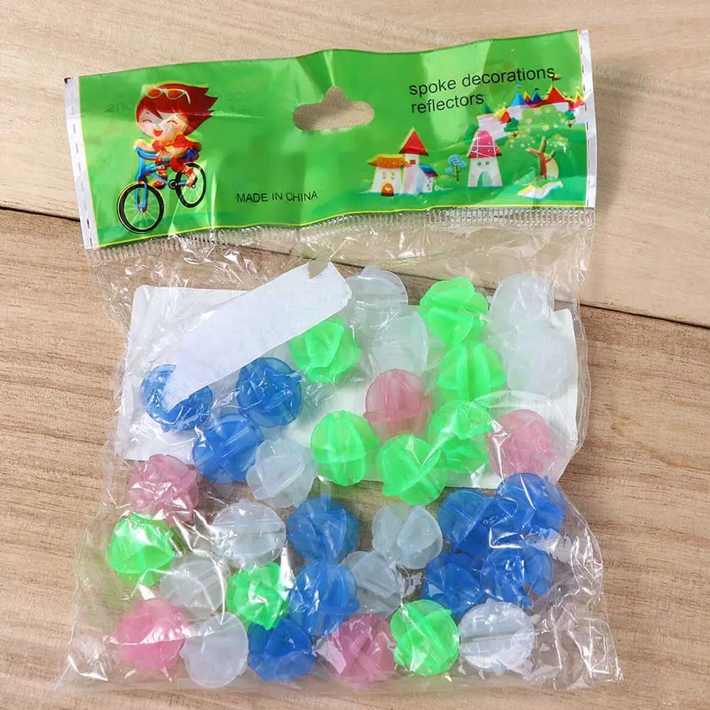 Kids Bike Wrap Tubes Decor Luminous Bike Wheel Spoke Spoke Color Beads Bicycle Spoke Decor Bicycle Spoke Beads Spoke Wrap Tubes