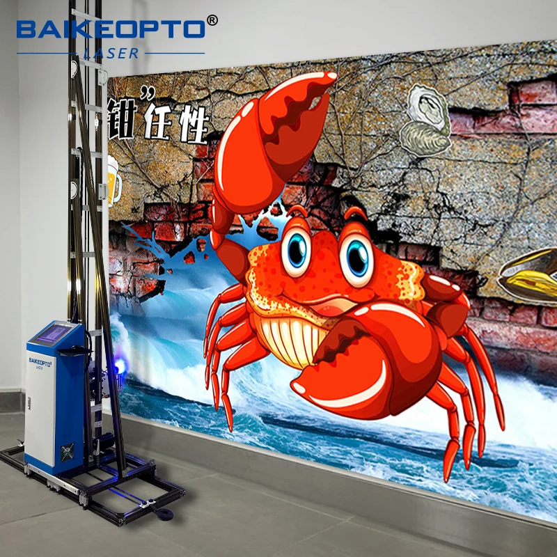 BK-UP600 Plus Vertical 3D Photo UV Wall Printing Inkjet Machine For Mural Painting UV CMYKW Wall Printer