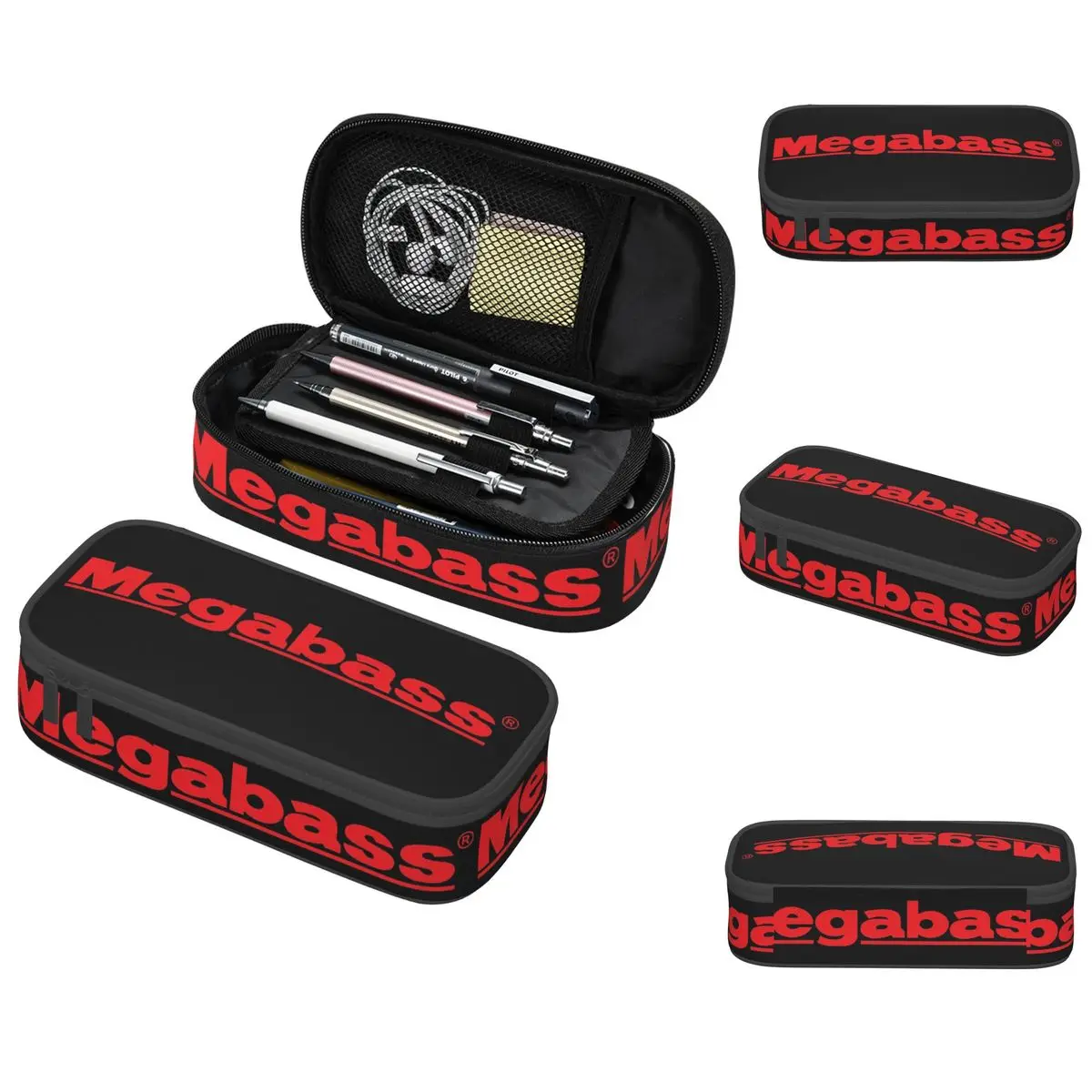 

Megabass Holograph Speakers Logo Pencil Case for Studen School Pen Box Pencil Bag Stationery Supplies Pen Holder Bag