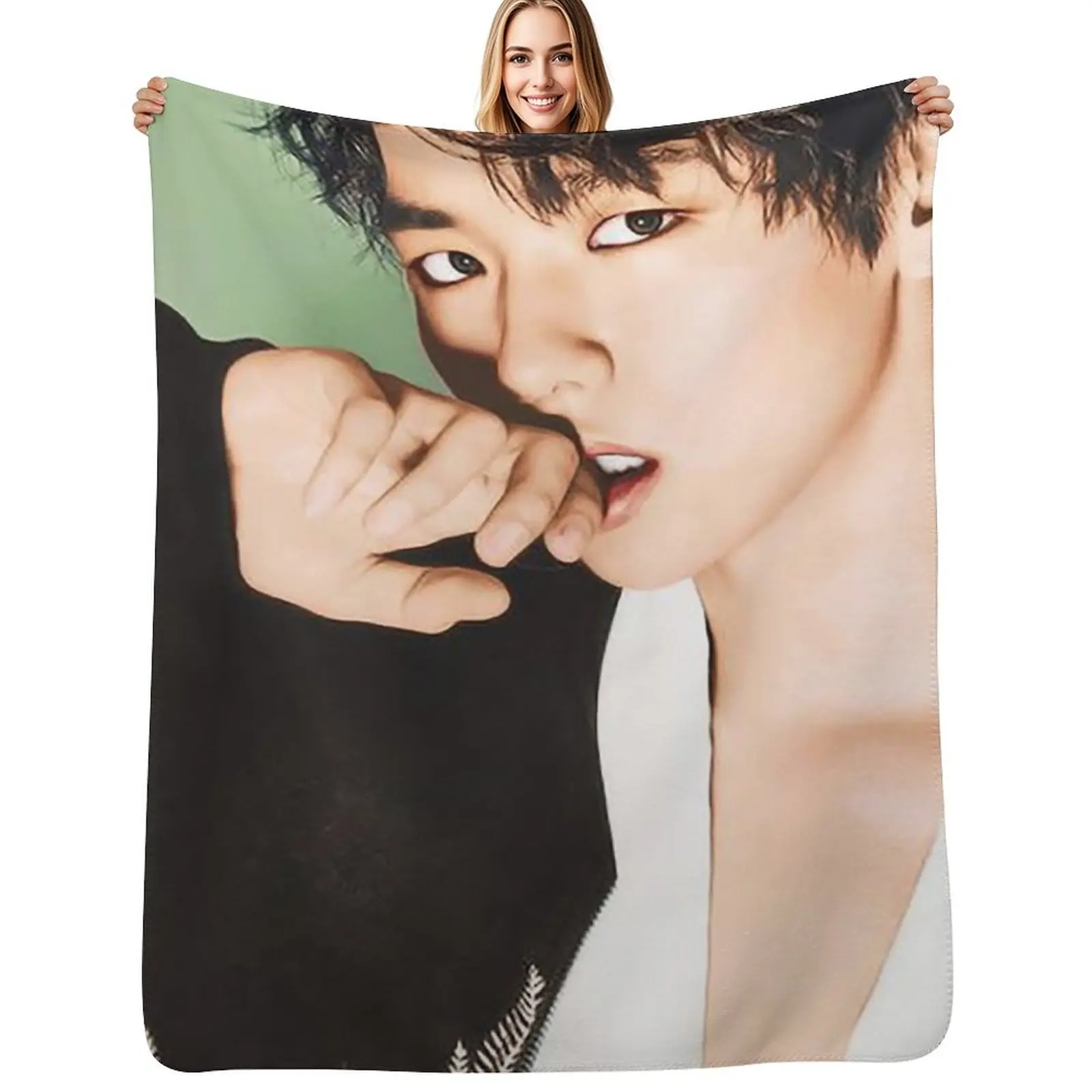 

Baekhyun Throw Blanket Shaggy Furry Soft Blanket for Bedroom Living Room