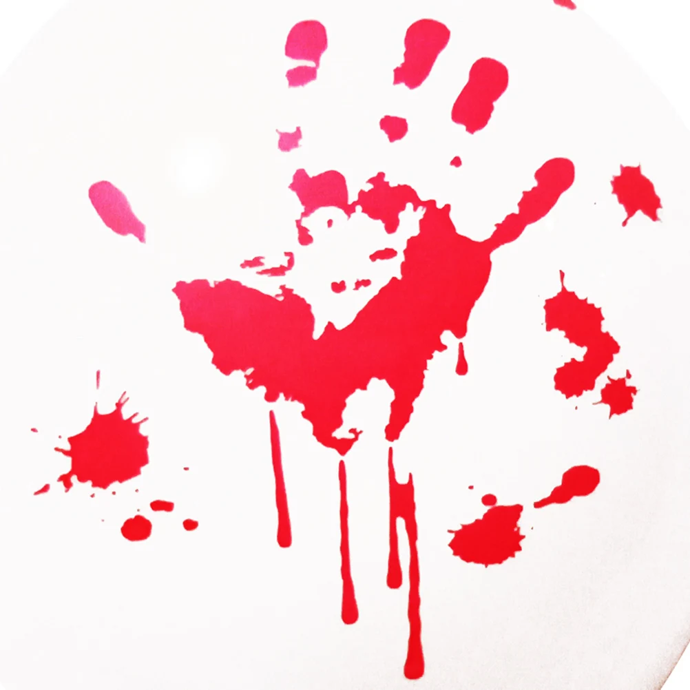 

Bloody Handprints Halloween Party Balloons Set Reusable Latex Balloons for Home Decoration Wall Door Window Ceiling Festive DIY
