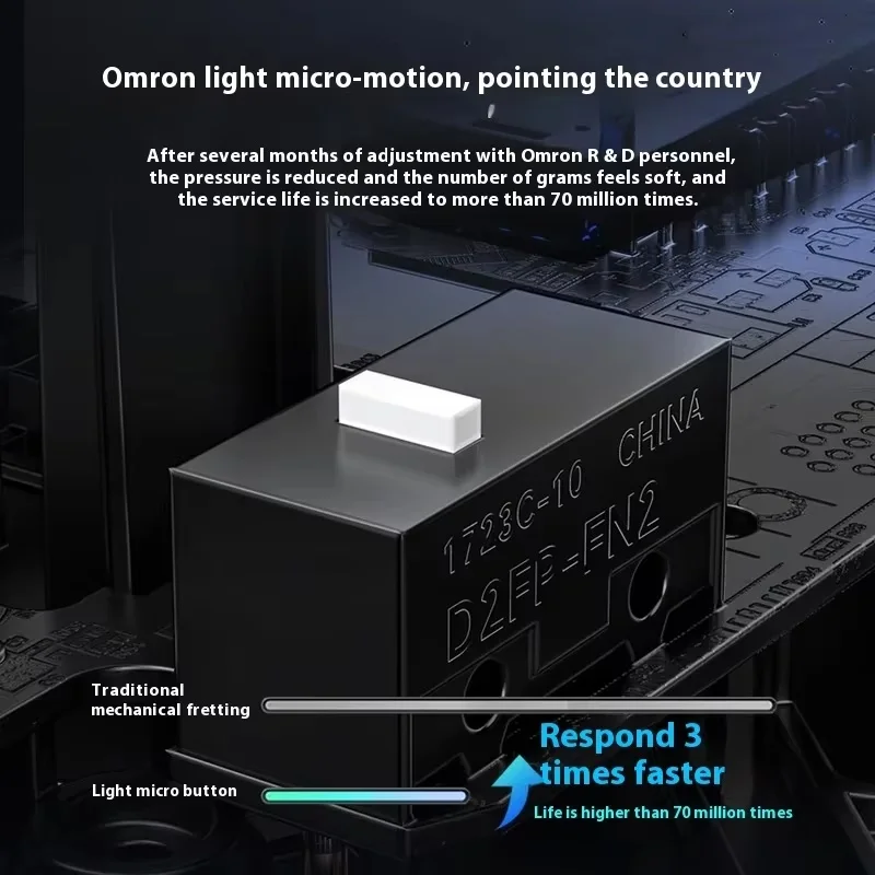 ماوس مجوف من سبائك المغنيسيوم اللاسلكي Attack Shark R2 8KHZ مع مستشعر PAW3950 30000 ديسيبل متوحد الخواص 1000 هرتز ملحقات ماوس الألعاب السلكي #4