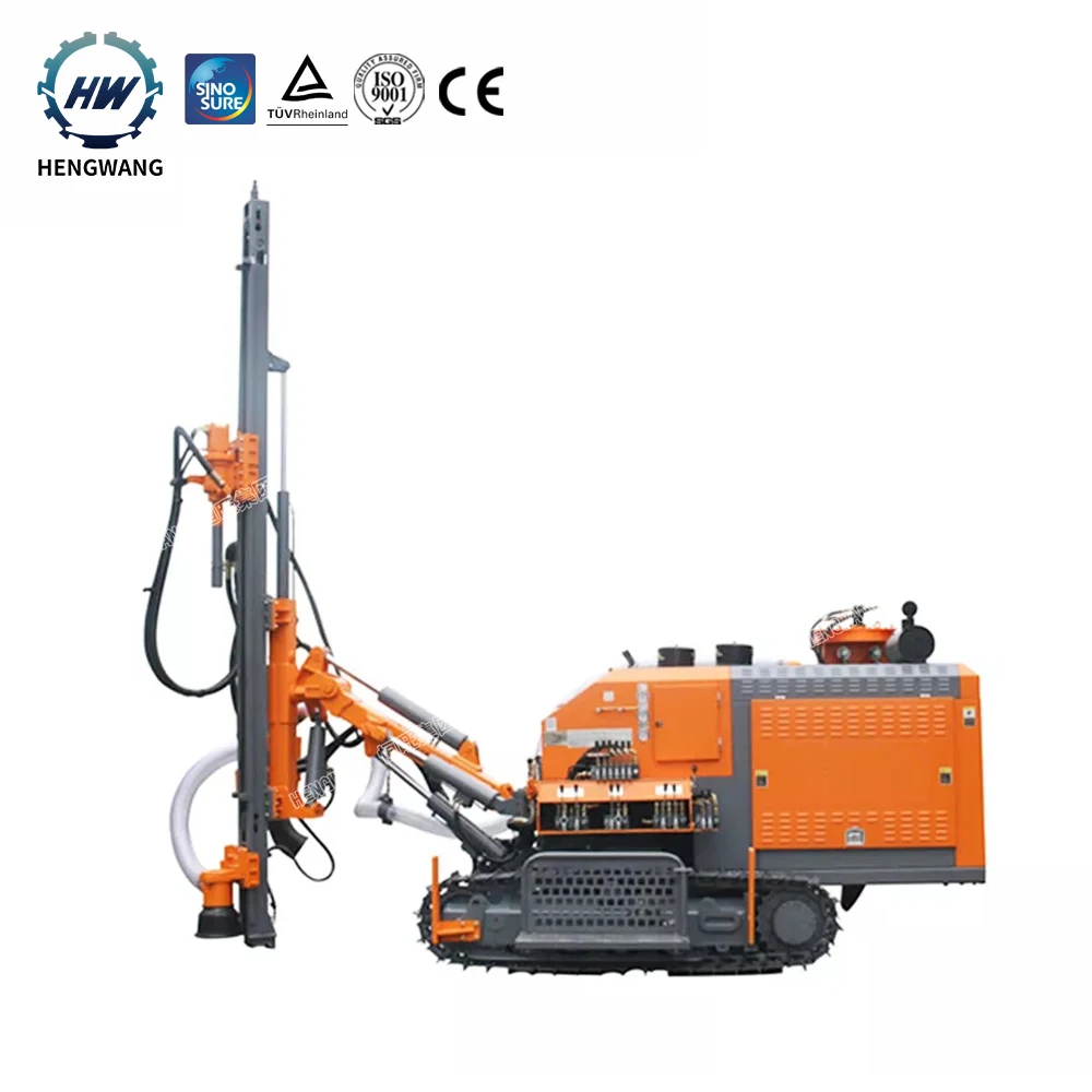 HW-452 blast hole mining drilling equipment drill rigs machine with air compressor