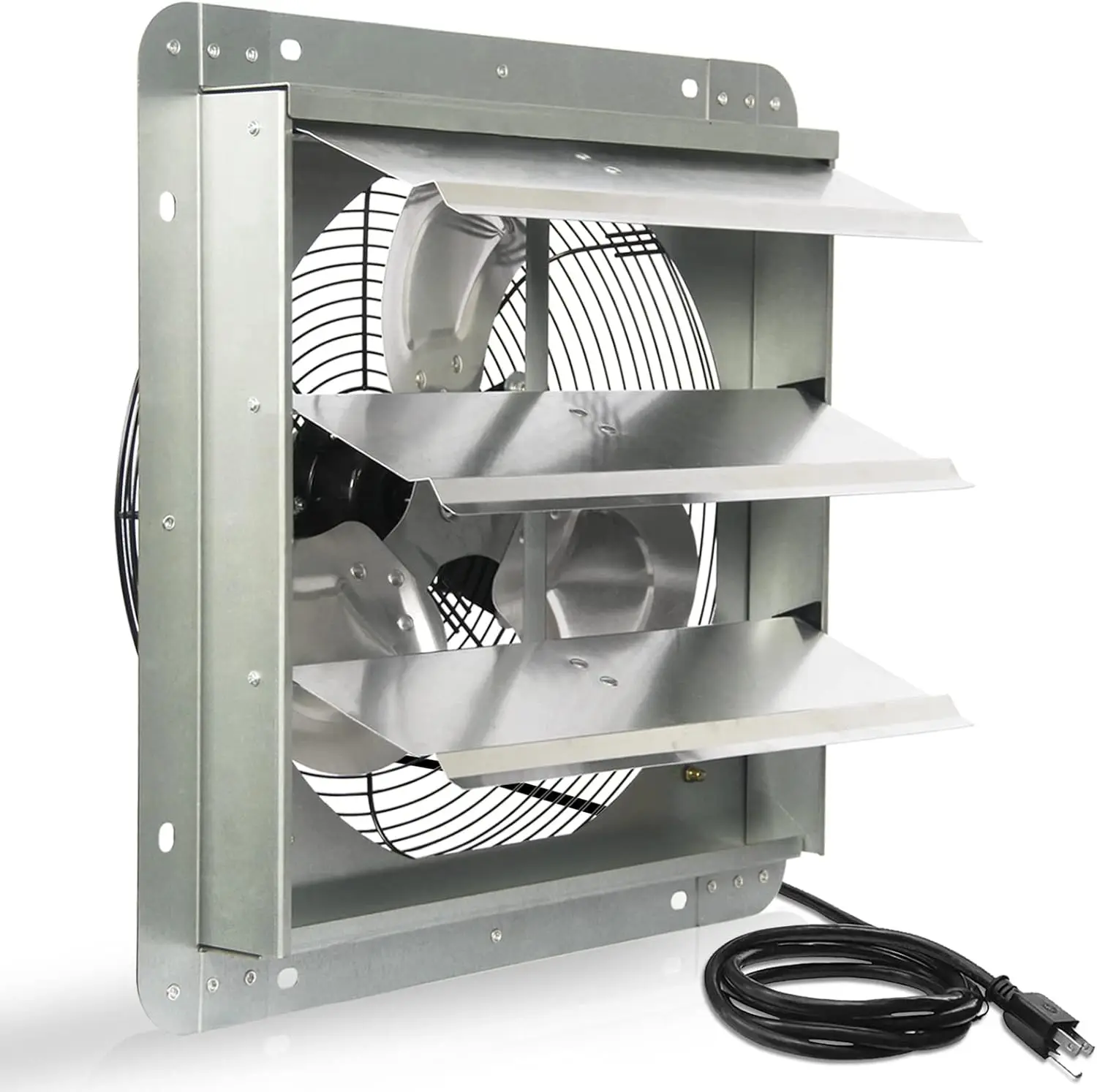 KEN BROWN 14 Inch Shutter Exhaust Fan With 1.65 Meters Power Cord Wall Mounted, High Speed 1950CFM, Vent Fan For Garages