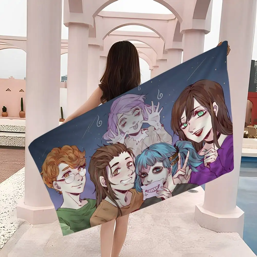 Game S-Sally Face Beach Towel Colorful Bath Towels for Girl Microfiber Quick Dry Custom Sand Free Beach Yoga Spa Gym Pool