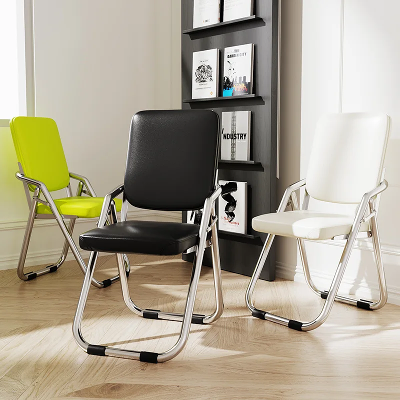 Modern Simple Home Folding Dining Chair Computer Chair Comfortable Long Sitting Chair Comfortable Office Stool Back Chair