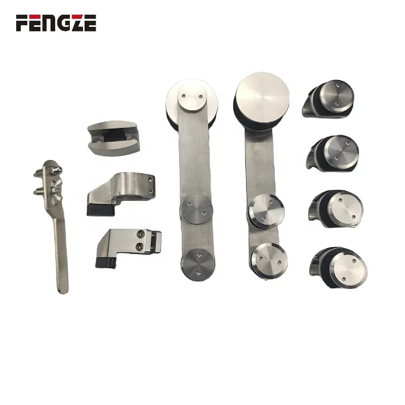 FENGZE High Quality Shower Glass Door Hardware Fitting Glass Sliding Door Stainless Steel Accessories for Shower Door