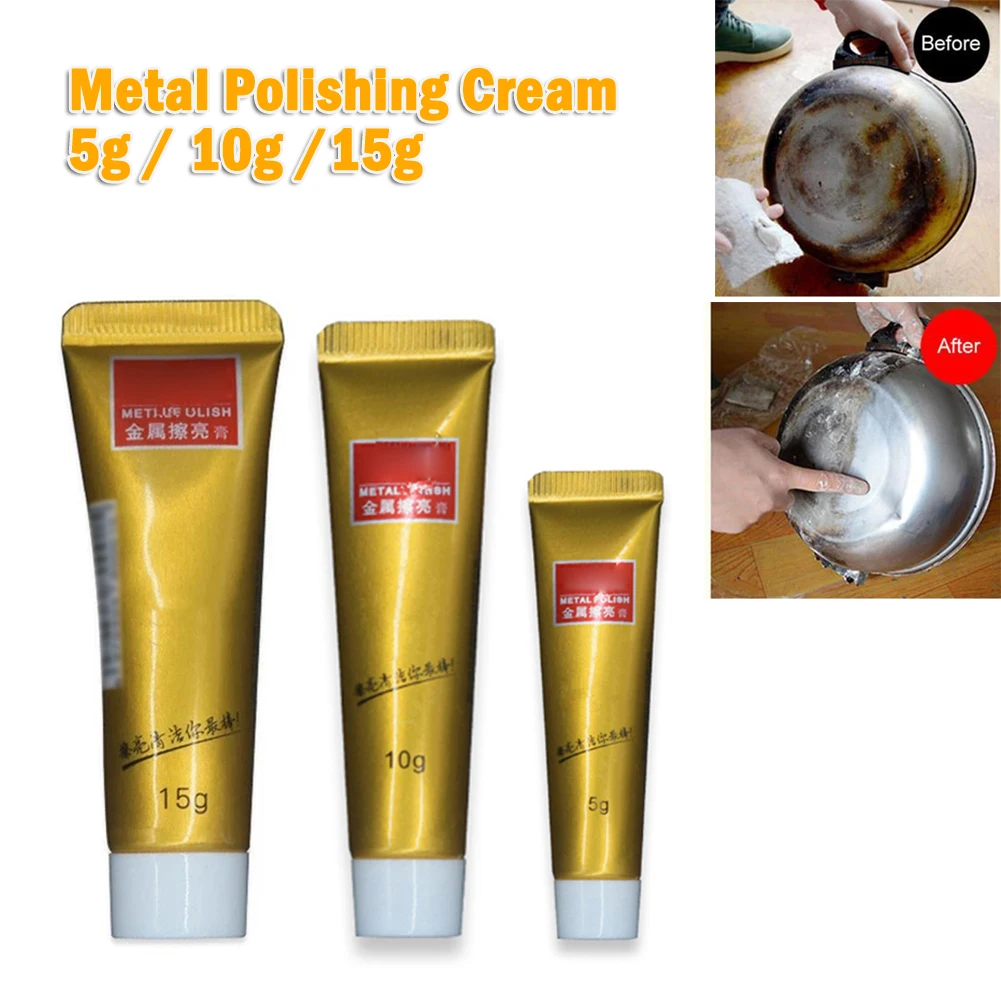 5/10/15g creme de polimento de metal uultimate pasta de polimento de metal creme de limpeza para espelho relógio cerâmico de aço inoxidável