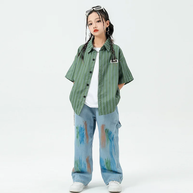 زي كاجوال للرقص في الشوارع للأطفال للأولاد - نمط هيب هوب أنيق. زي أداء رقص الجاز للفتيات للأطفال.