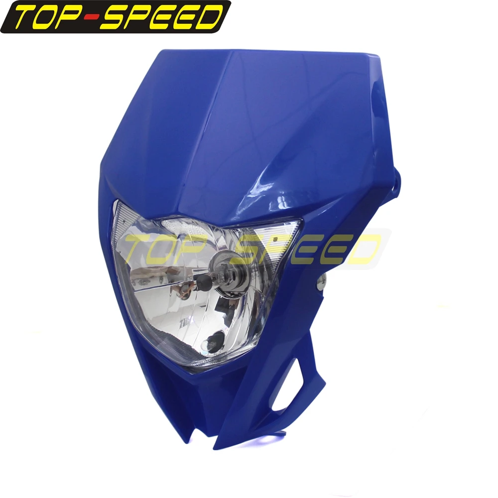 Carenado de iluminación para motocicleta Yamaha, luz delantera Universal para todoterreno, Supermoto, para Yamaha WR250R WR450R WR250F WR450F TW200 YZ85