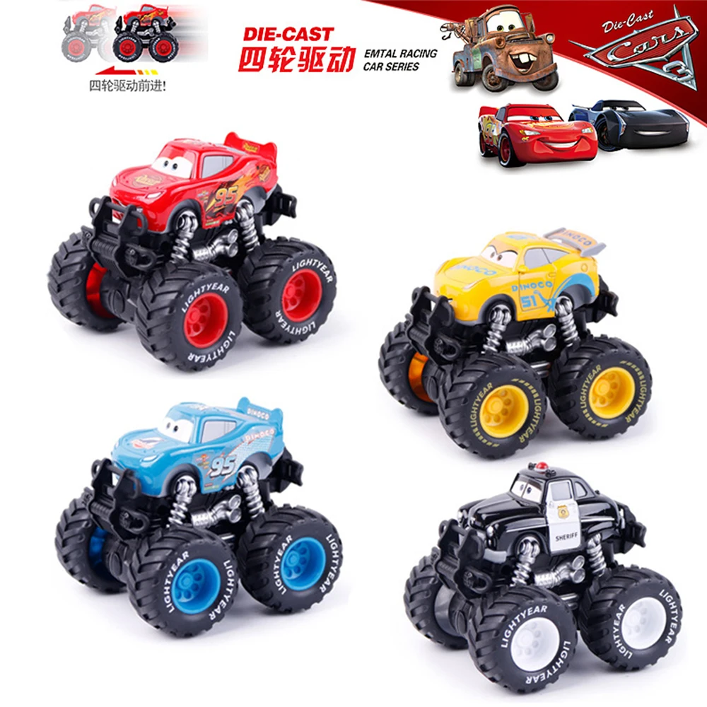 HOT Pixar Cars Toy Lightning McQueen Modalità ruota grande Jackson Storm Mater Forza inerziale Modello di auto Giocattoli Regalo di compleanno per bambini