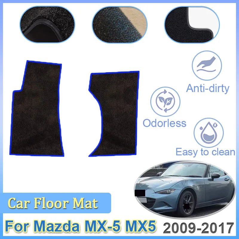 

For Mazda MX-5 MX5 NC ND 2006~2022 Roadster Miata Car Floor Mats Footpads Carpets Foot Pads Cover Rugs Panel Auto Accessories