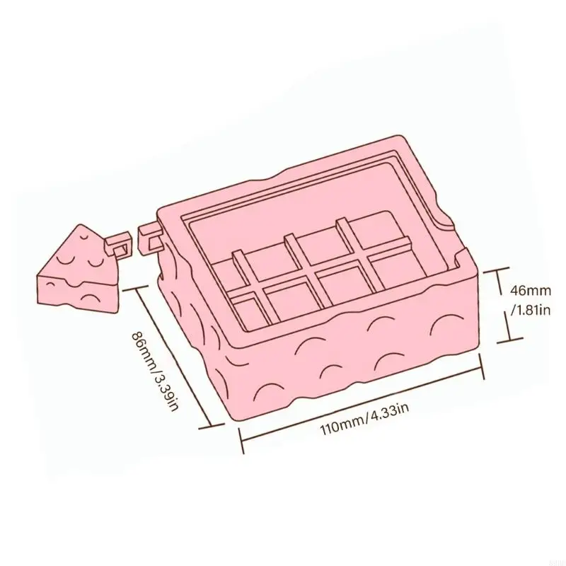 Custodia per tasti a forma formaggio, leggera per viaggiare e riporre facilmente 896C