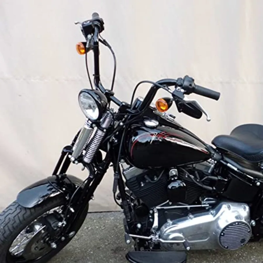 12 شماعة قرد مرتفع 1 مقود لـ Harley Sportster XL 883 1200 Softail Slim Heritage Fat Boy Deluxe Deuce Dyna Super Glide Wi #6