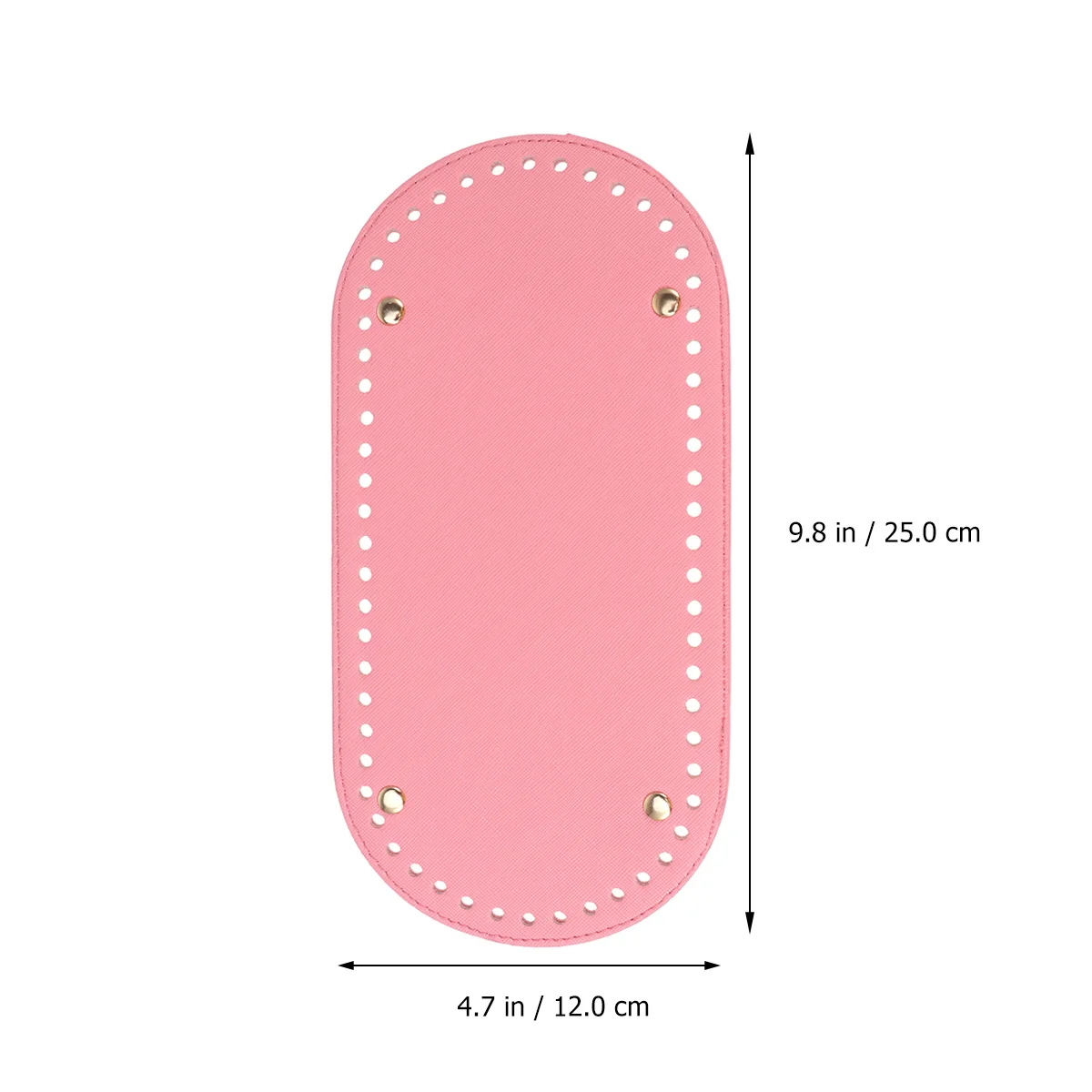 1 pçs durável plutônio oval saco inferior base almofada unhas para crochê artesanal tricô diy saco rosa inferior crochê
