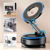 Magnetic Vehicle Mounting Stand For Magsafe Phone Holder Suction Cup Vacuum Magnetic Phone Stand 360° Rotatable Foldable Bracket