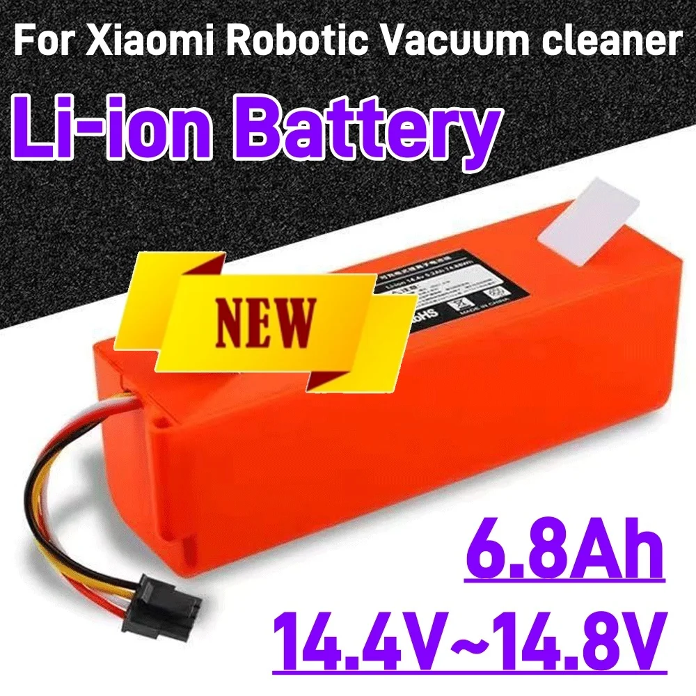 💖5200mAh-12800mAh Sweeper Battery BRR-2P4S-5200D 5200S for XIAOMI Roborock S50 S51 S55 T60 Sweeping Mopping Robot Vacuum Cleane