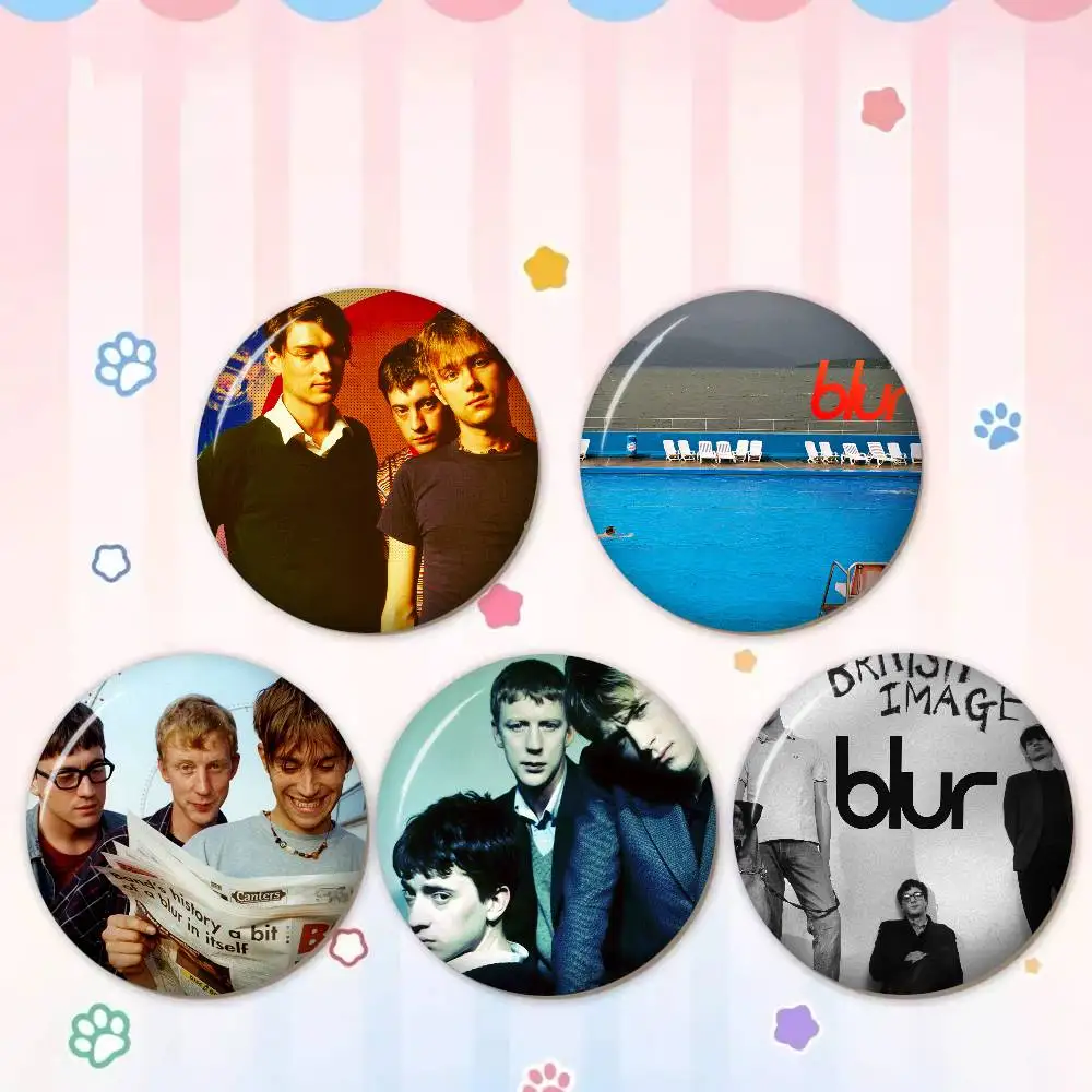 Band Rapper B-Blur Creative Tinplate Soft Button Pins Animal Icon Brooch Lapel Backpack Badge Accessories Pin