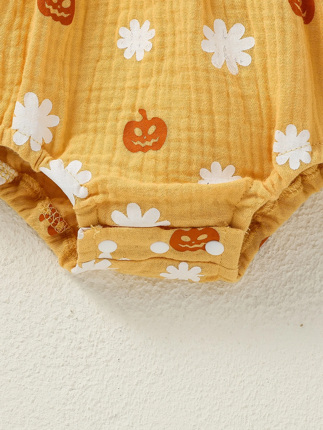 2024 New Style Long Sleeve Cotton Soft Pumpkin For Halloween Day Jumpsuit Newborn-12M