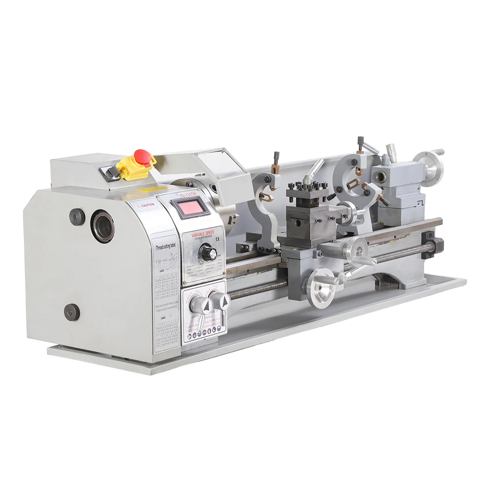 

220x600 Precision Horizontal Automatic Mini Bench Manual Metal Lathe Machine With Gearbox