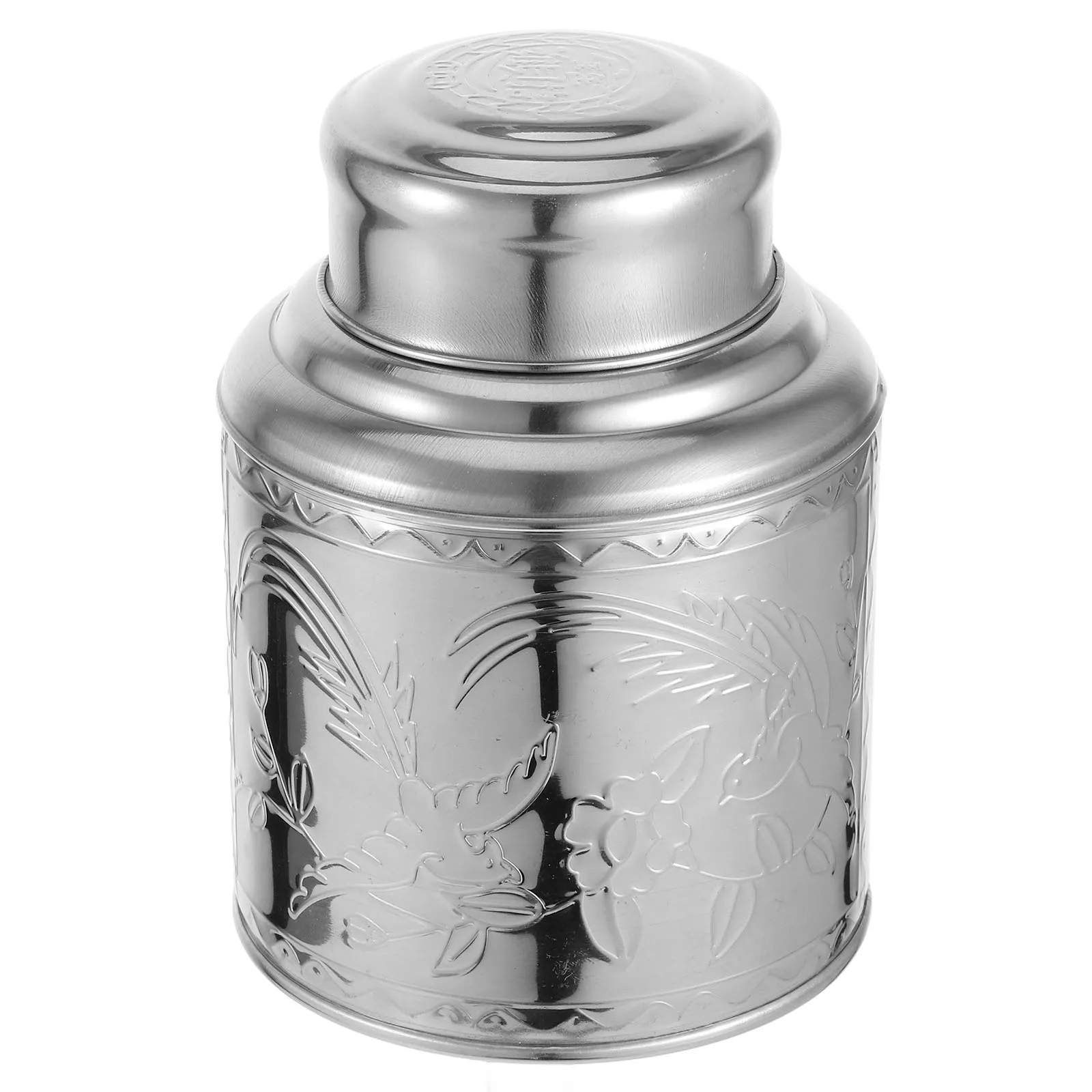 

Stainless Steel Tea Canister Airtight Portable Sealing Jar Loose Leaf Tea Metal Container Silver Storage Box