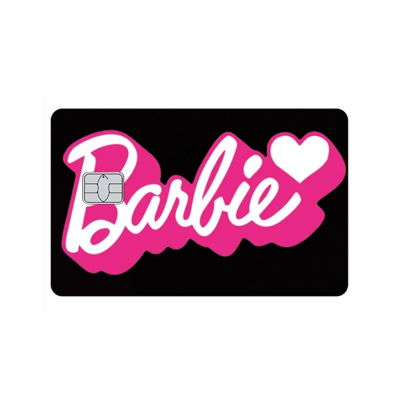 New Barbie Debit Credit Card Skin Film Cover for Transportation Keys Rice Bus Cards Diy PVC Ultra-thin Personalized Stickers Toy