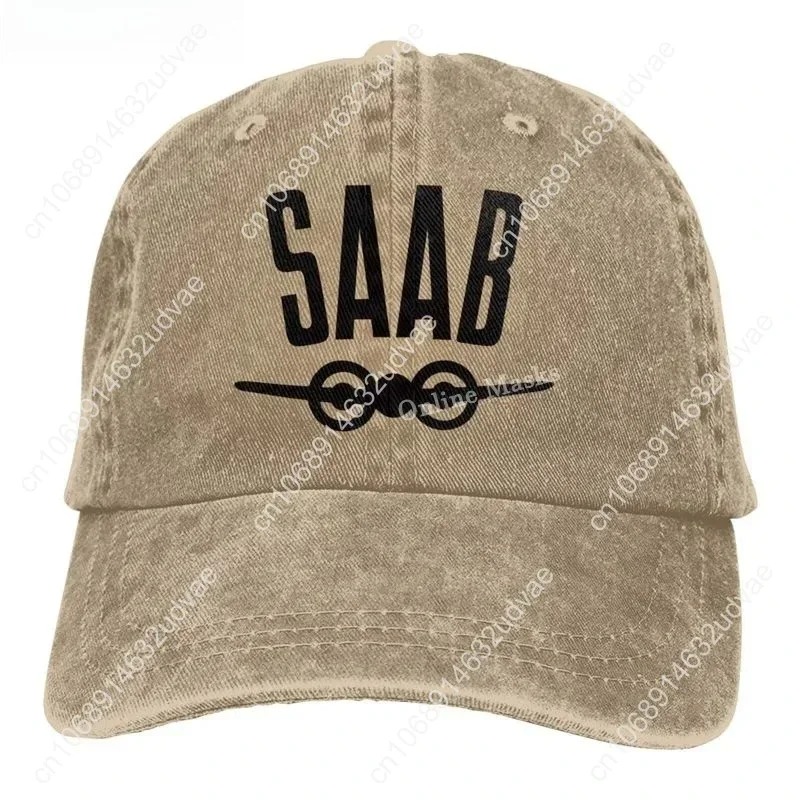 

Saab Hat Trucker Mesh Baseball Cap Vintage Racing Caps Car Logo Snapback Hats