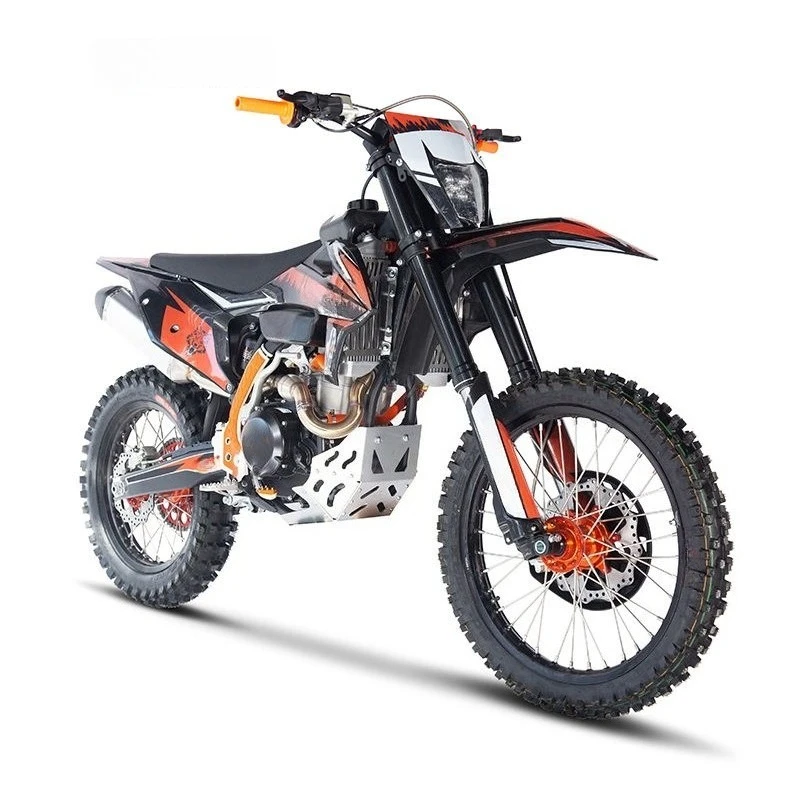 450cc NC450 Liquid Cooled Enduro Dirt Bike 48HP Motorcycle, 300mm Forks CNC Swingarm 12L Fuel Tank Motocross Bike for Adults.