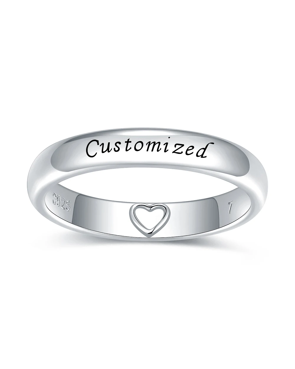 

Personalized 925 Sterling Silver Custom Engraved Name Rings Unique Design Finger Ring for Women Birthday Jewelry For Women Wife