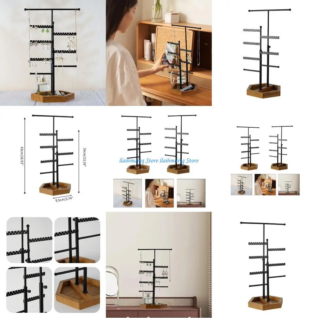 

573B деревянный поднос-органайзер для ювелирных изделий для часов, ожерелий, браслетов, колец, женский подарок