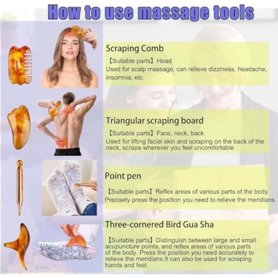 Reflexology Socks with Gloves Tools Set for Foot Massage Therapy at Home or Office Includes 4pc Trigger Point Massage Tools Des