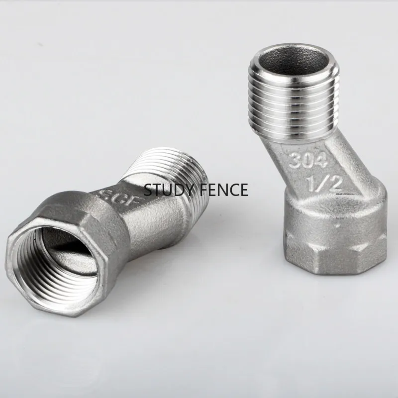 1pc 304 Stainless Steel Bent Pipe 4 Points/6 Points Bent Pipe Faucet Welding Elbow Bent Foot Connector Hardware Accessories