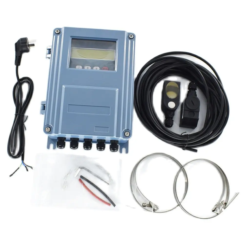 Ultrasonic Liquid Flow Meter RS485 Modbus TDS-100F Fixed Wall-mount Digital flowmeter DN50-700mm M2 sensor