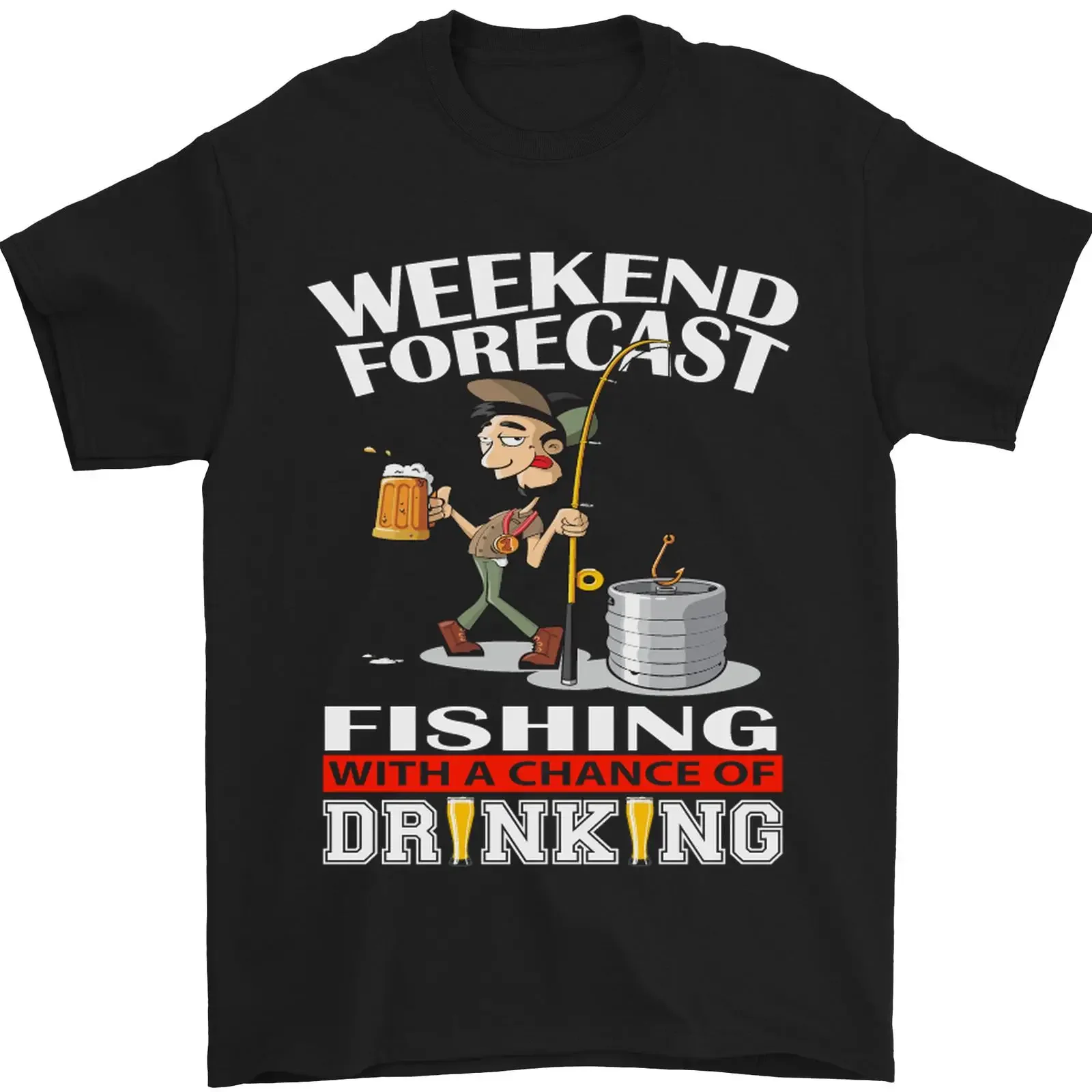Fishing Weekend Forecast Funny Fisherman Mens T Shirt 100 Cotton vintage Washed designer clothes Stretched fashion Comfortable