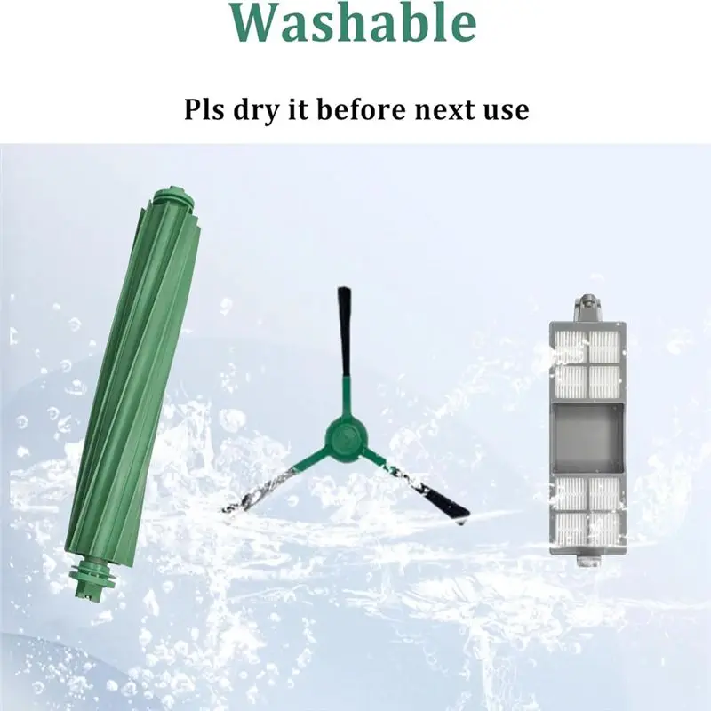 B30B 14-Piece Replacement Kit for iRobot for Roomba 205: Main Brush, Side Brushes, HEPA Filters, Mop Pads