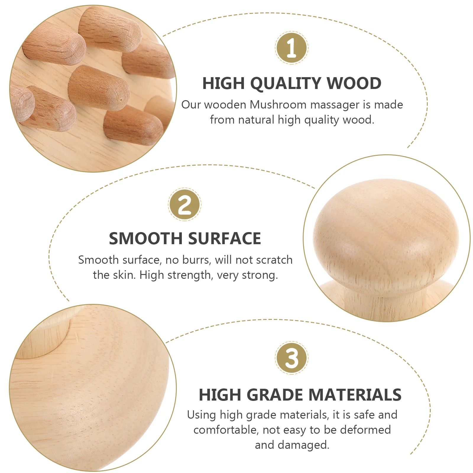 

Wooden Massage Comb High-Grade Material Comfortable Scalp Massager Anti-Static Head Care Tool Portable Hair Grooming Scalp Blood