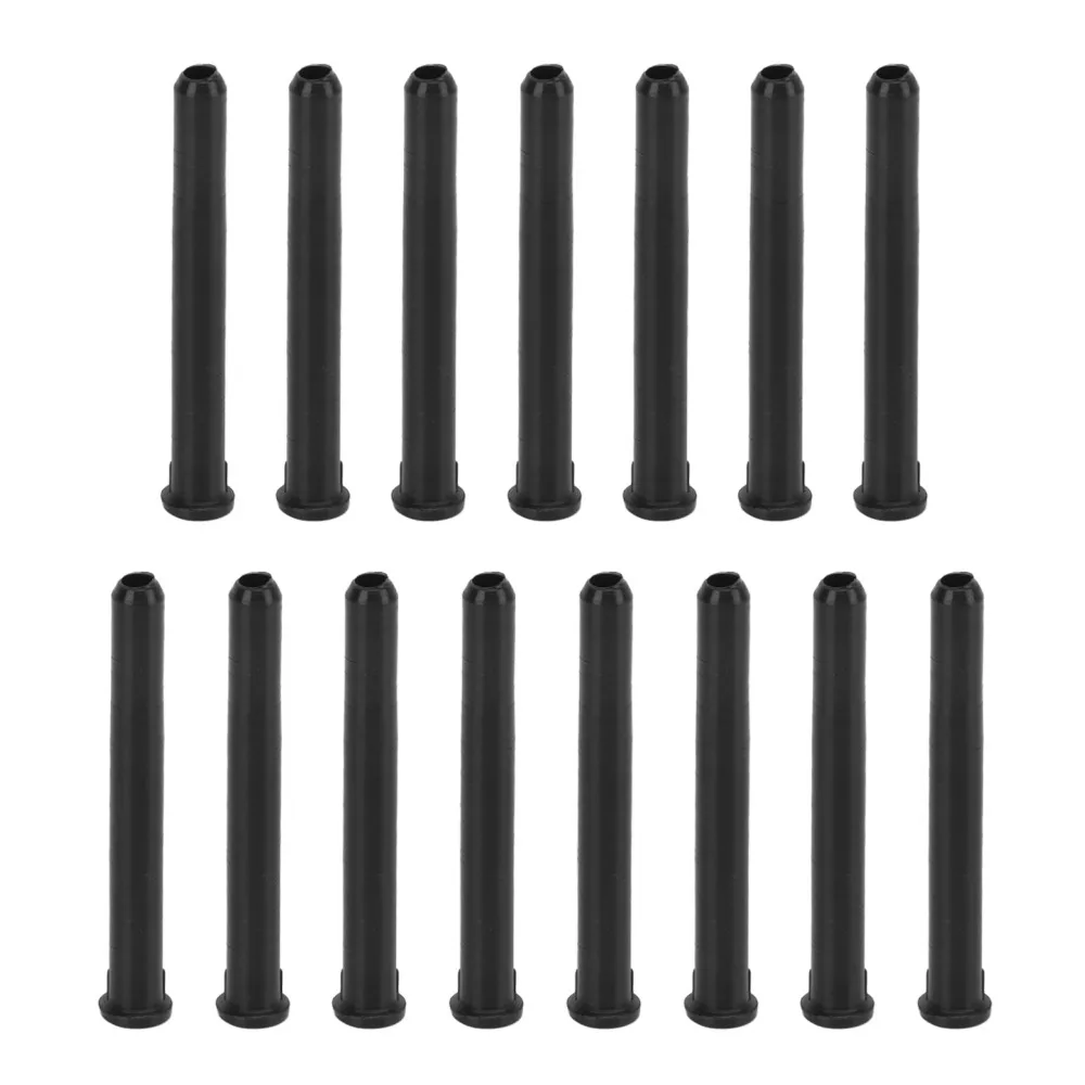 15PCS Nylon Tennis Racket Wire Protection Tube Black 4.0x35mm Tennis Racket String Protection Tubes Durable Material