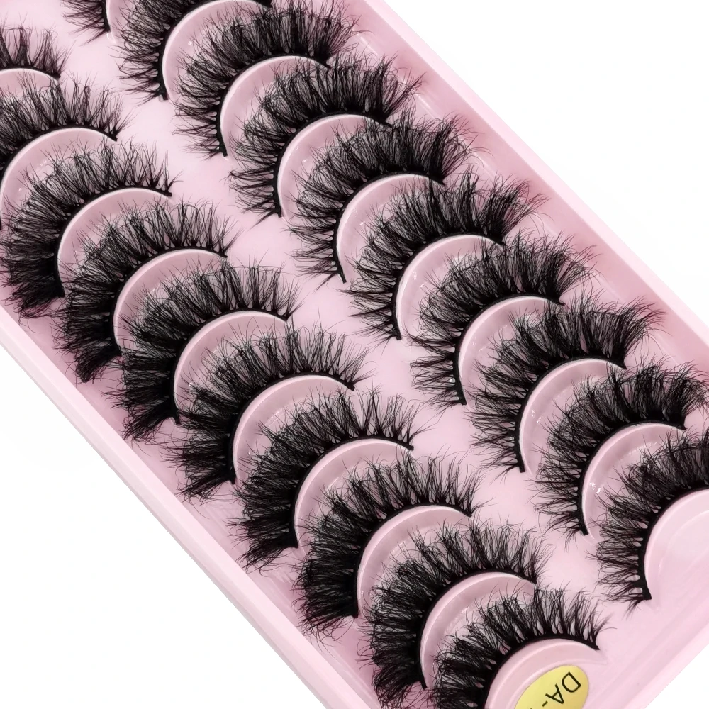 HBZGTLAD New 10 Pairs Natural False Eyelashes Fake Lashes Long Makeup 3d Mink Lashes Extension Eyelash Mink Eyelashes for Beauty