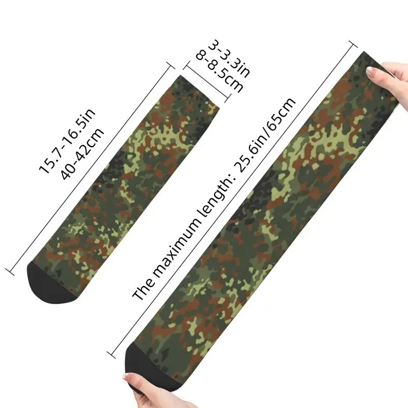 Flecktarn Camo Dress Socks Mens Womens Warm Funny Novelty Military Army Camouflage Crew Socks