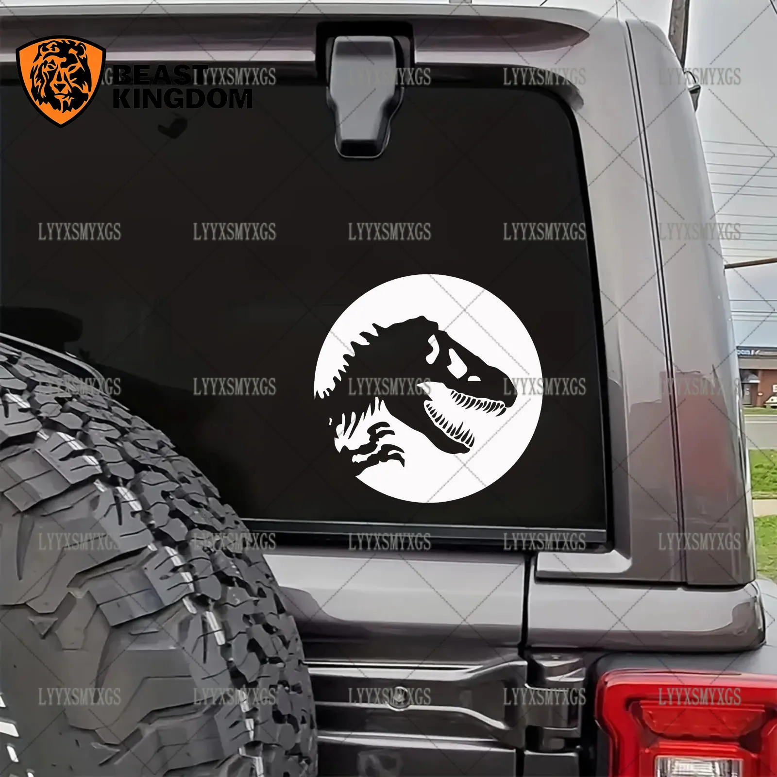 Self-Adhesive Custom Jurassic Park T-Rex Car Stickers Waterproof Sunscreen Vinyl Decal PVC Wholesale Car Decoration