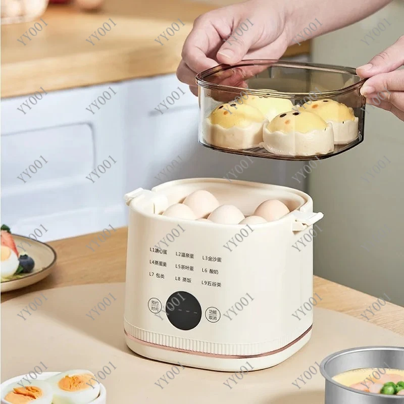 300W Egg Cooker Low Power Dormitory Multifunction Breakfast Machine Soft Egg Hot Spring Egg Appointment Steam Pot Auto Power Off