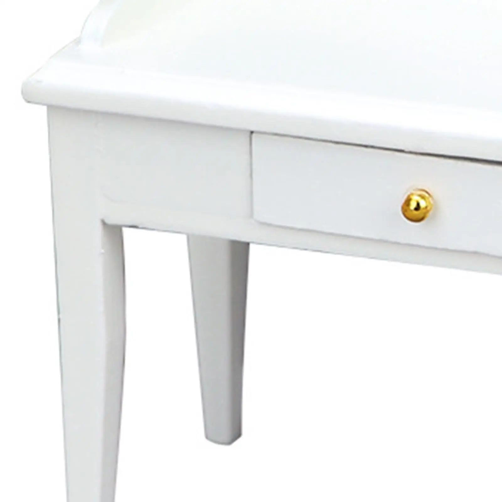 1/12 ตุ๊กตาโต๊ะโต๊ะไม้ลิ้นชักมินิตกแต่งไม้ Miniature เฟอร์นิเจอร์สําหรับห้องนั่งเล่นห้องนอนตุ๊กตา