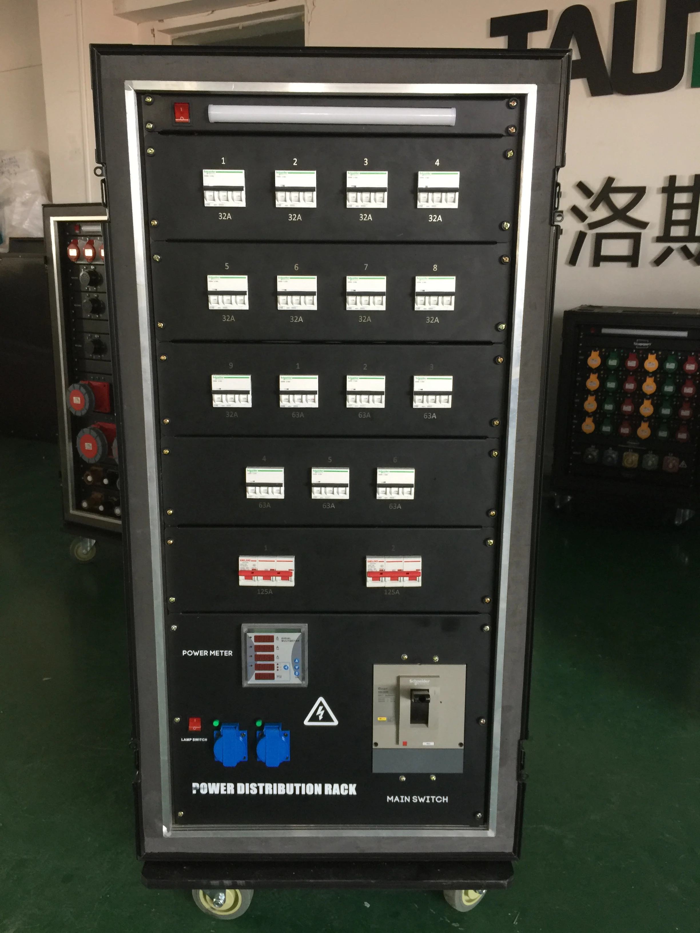 Strom+Verteilung+Ausrüstung 3-phasiges CEE-Power-Rack