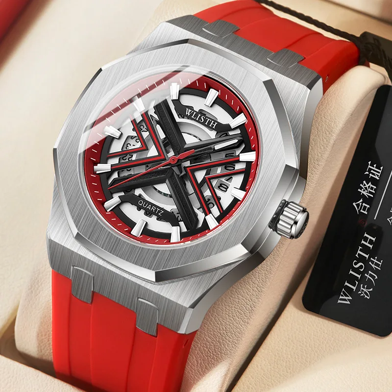 

2025 *New Men’s Quartz Sport Watch, Big Face Waterproof Luminous Design, Casual Fashion Wristwatch for Daily Wear