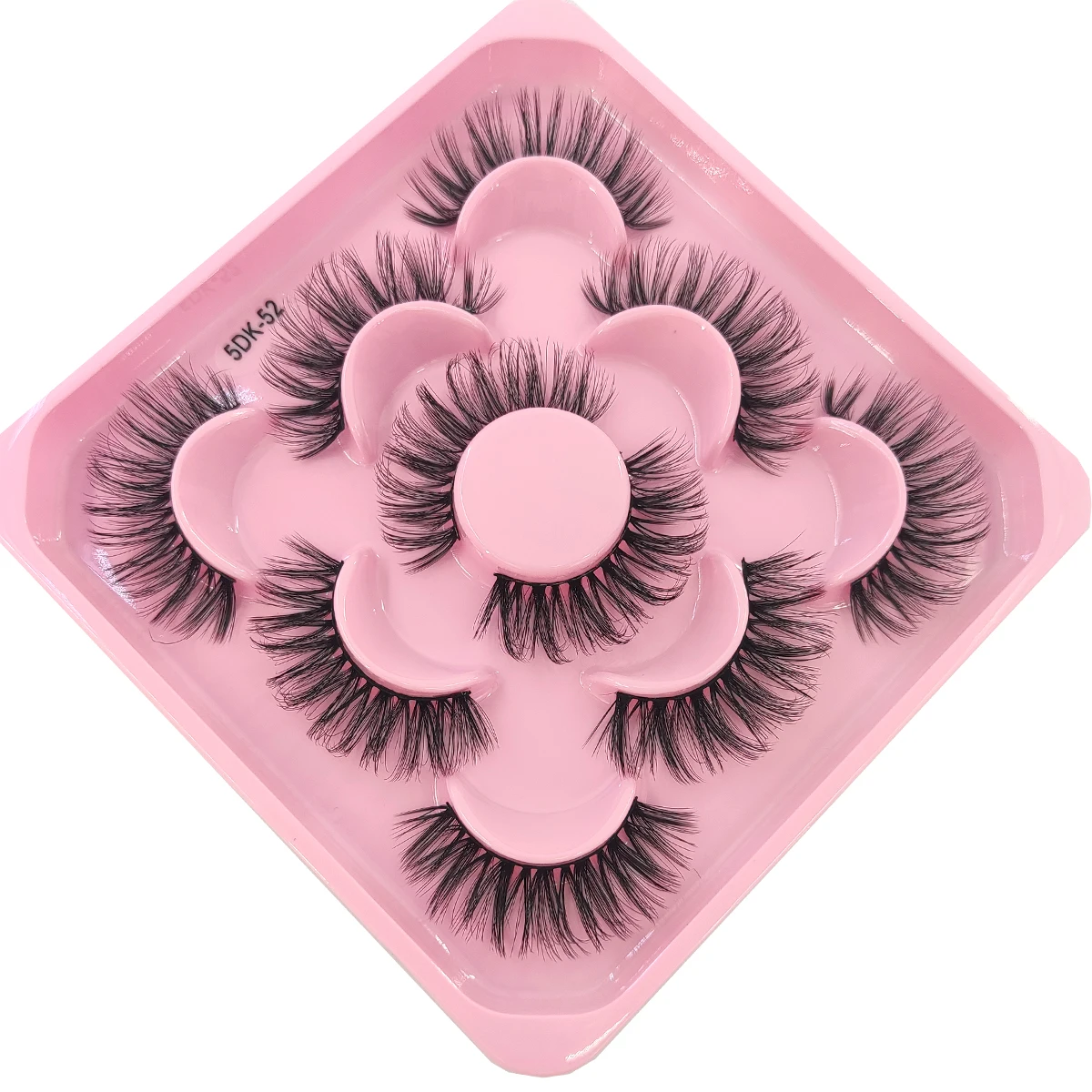 AMSDCN 5 pares de cílios de vison artificial de longa duração natural dramático extensão de cílios beleza e maquiagem